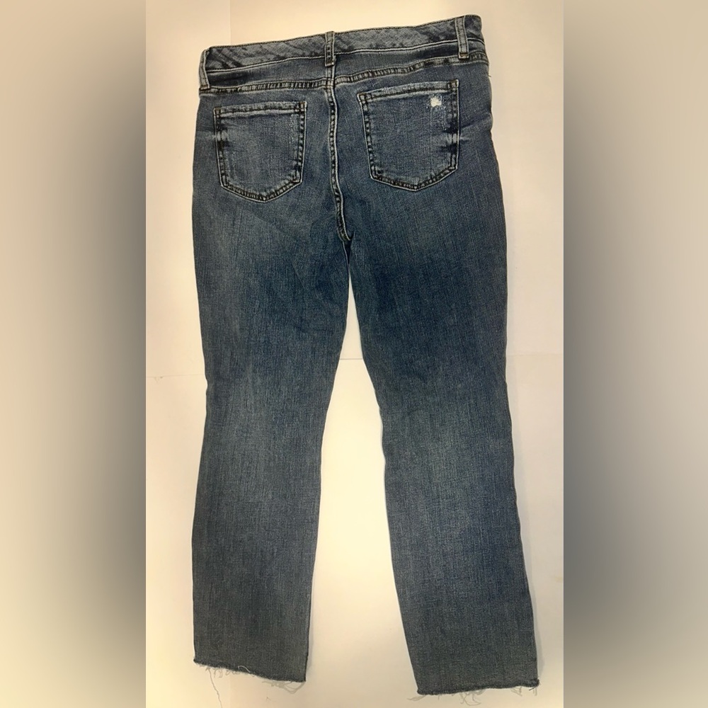 KUT from the Kloth Reese Ankle Straight Leg Distressed Blue Jeans Women’s Size 8 - Picture 2 of 7